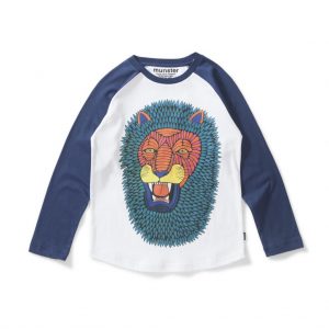 hipster kids clothes lion tee mulga