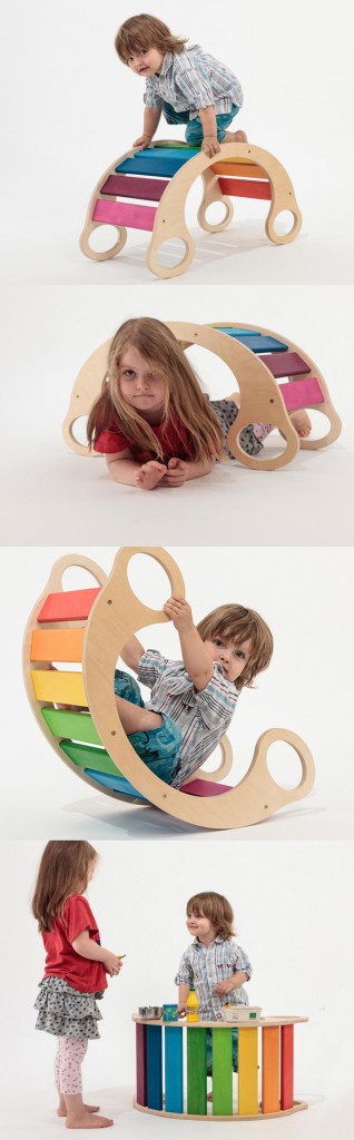 rainbow rocker collage