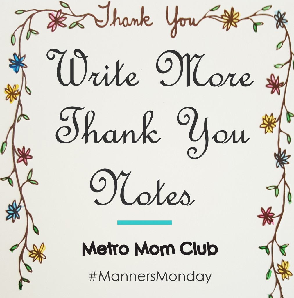manners monday writing thank you notes